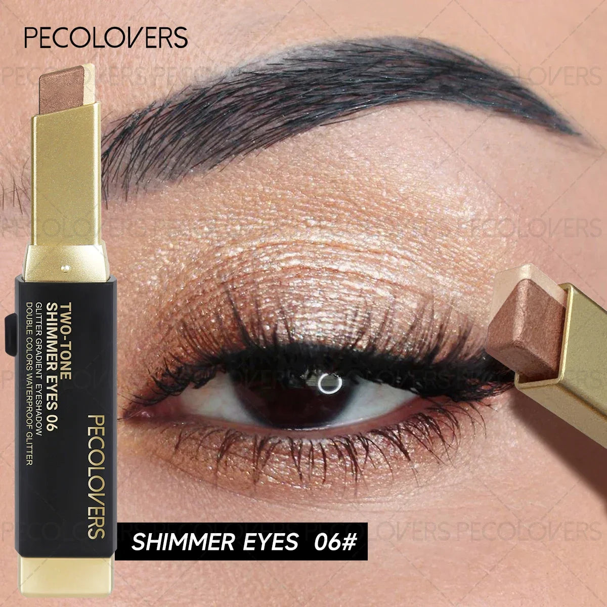 Stick Fard à Paupières Duo Shimmer Métallisé – Nacré & Mat, Maquillage Nude