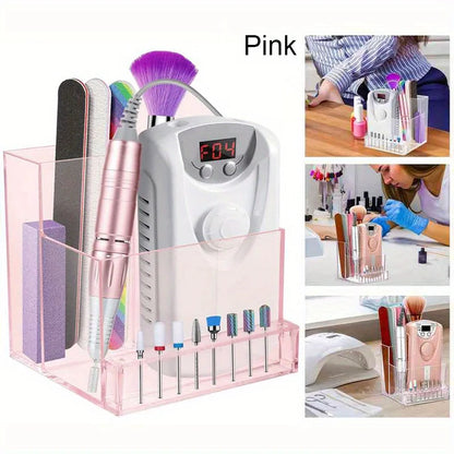 Support Présentoir pour Fraises à Ongles – Boîte Transparente Organisateur Manucure