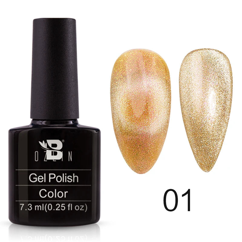 AWStorG Vernis Gel Magnétique Œil de Chat en Verre 7,5ml – Couverture Totale, Semi-Permanent, Manucure Sublime