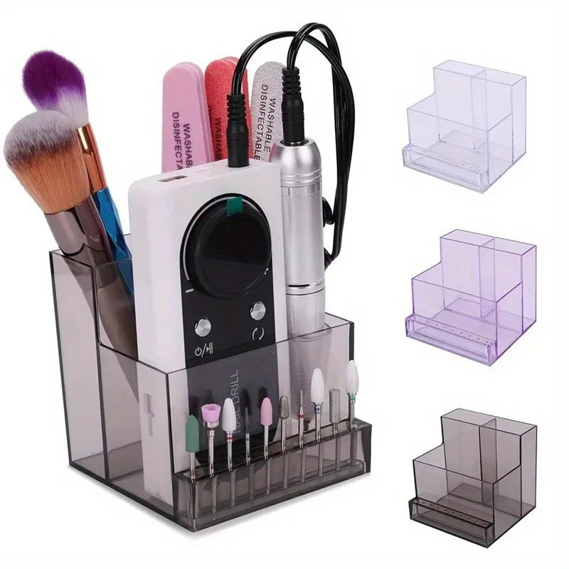 Support Présentoir pour Fraises à Ongles – Boîte Transparente Organisateur Manucure