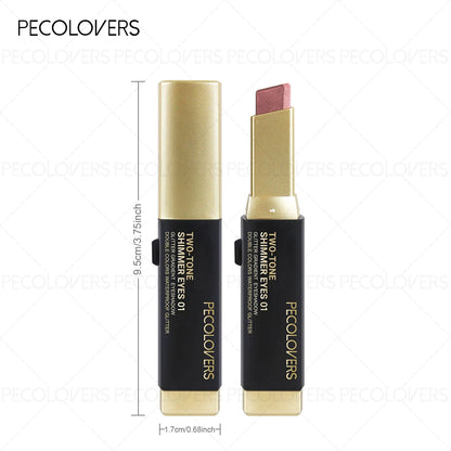 Stick Fard à Paupières Duo Shimmer Métallisé – Nacré & Mat, Maquillage Nude