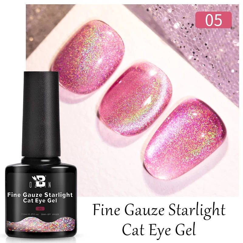 AWStorG Vernis Gel Magnétique Œil de Chat en Verre 7,5ml – Couverture Totale, Semi-Permanent, Manucure Sublime