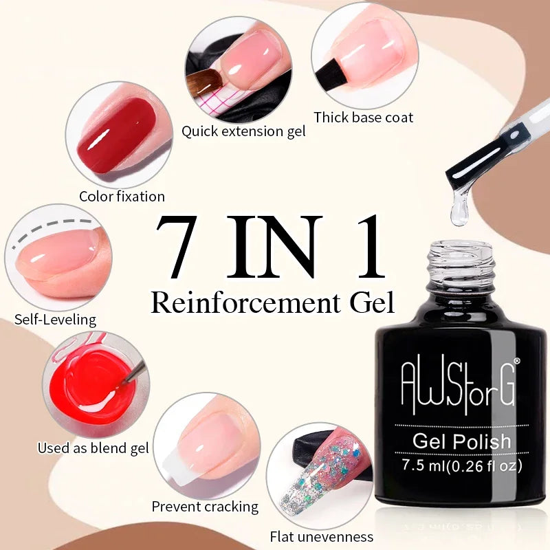 AWStorG Vernis Gel Magnétique Œil de Chat en Verre 7,5ml – Couverture Totale, Semi-Permanent, Manucure Sublime