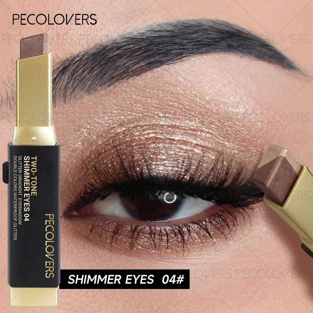 Stick Fard à Paupières Duo Shimmer Métallisé – Nacré & Mat, Maquillage Nude