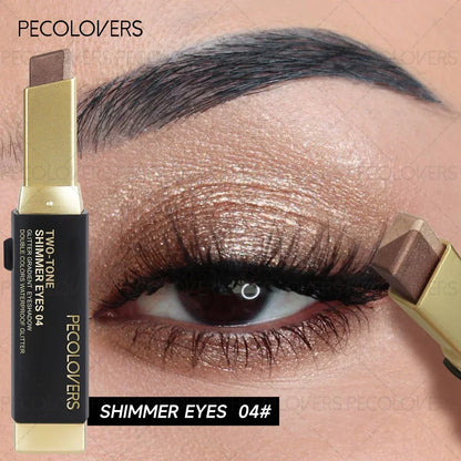 Stick Fard à Paupières Duo Shimmer Métallisé – Nacré & Mat, Maquillage Nude