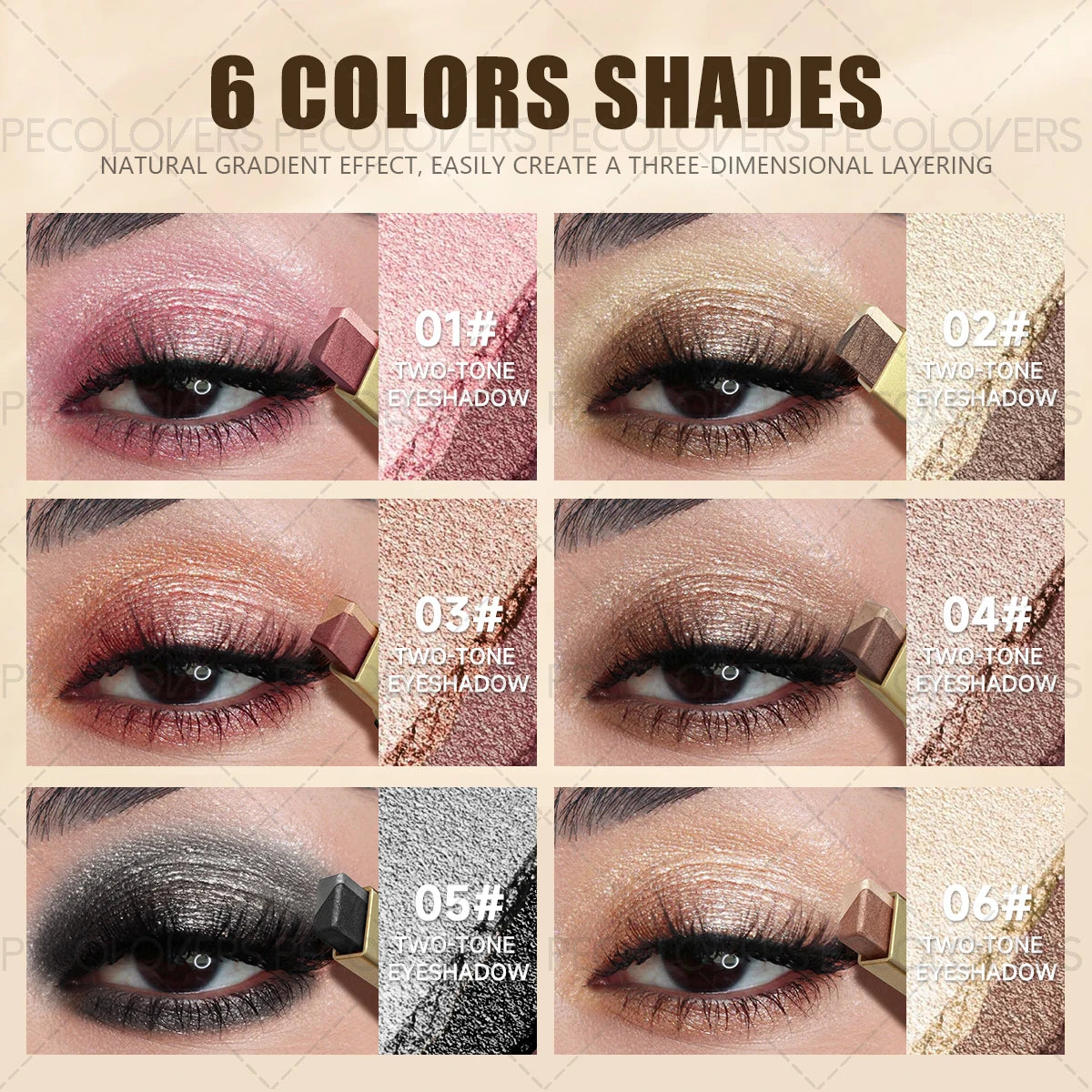 Stick Fard à Paupières Duo Shimmer Métallisé – Nacré & Mat, Maquillage Nude