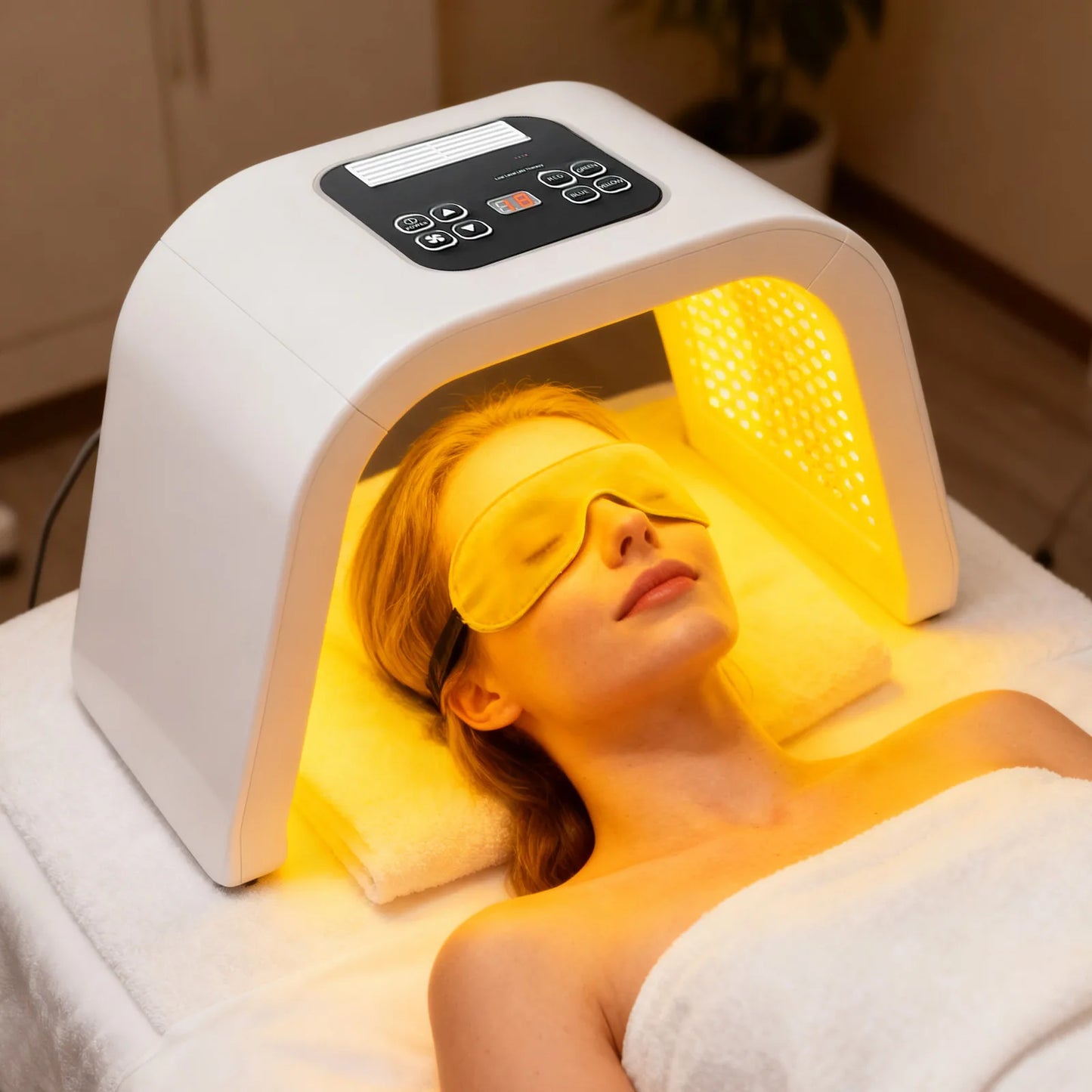 Masque LED Facial Professionnel 7 Couleurs – 287 LEDs, Thérapie Lumineuse pour Acné, Rides & Rajeunissement de la Peau, Usage Salon & Maison