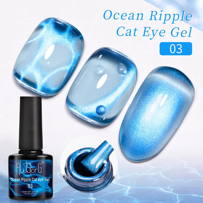 AWStorG Vernis Gel Magnétique Œil de Chat en Verre 7,5ml – Couverture Totale, Semi-Permanent, Manucure Sublime