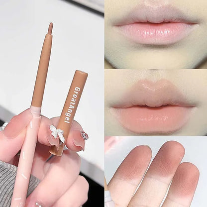 Crayon Contour Lèvres Waterproof Style Coréen – Fini Mat, Longue Tenue, Teintes Nude