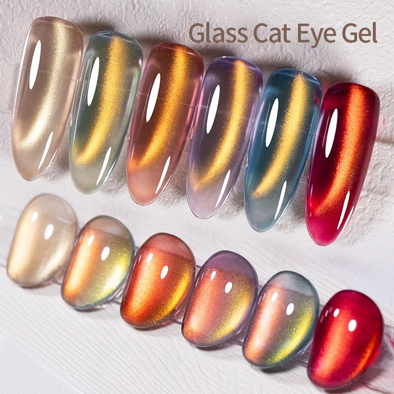 AWStorG Vernis Gel Magnétique Œil de Chat en Verre 7,5ml – Couverture Totale, Semi-Permanent, Manucure Sublime