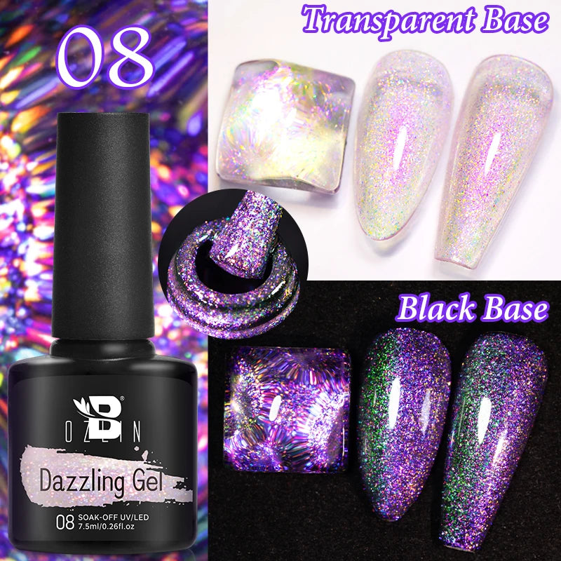 AWStorG Vernis Gel Magnétique Œil de Chat en Verre 7,5ml – Couverture Totale, Semi-Permanent, Manucure Sublime