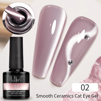 AWStorG Vernis Gel Magnétique Œil de Chat en Verre 7,5ml – Couverture Totale, Semi-Permanent, Manucure Sublime