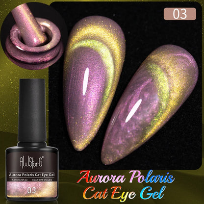 AWStorG Vernis Gel Magnétique Œil de Chat en Verre 7,5ml – Couverture Totale, Semi-Permanent, Manucure Sublime