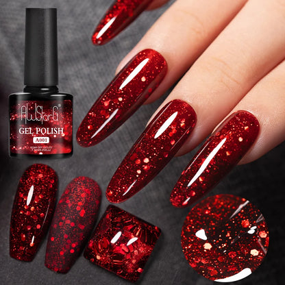 AWStorG Vernis Gel Magnétique Œil de Chat en Verre 7,5ml – Couverture Totale, Semi-Permanent, Manucure Sublime