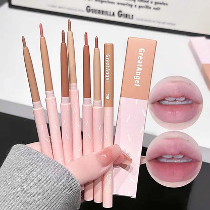 Crayon Contour Lèvres Waterproof Style Coréen – Fini Mat, Longue Tenue, Teintes Nude