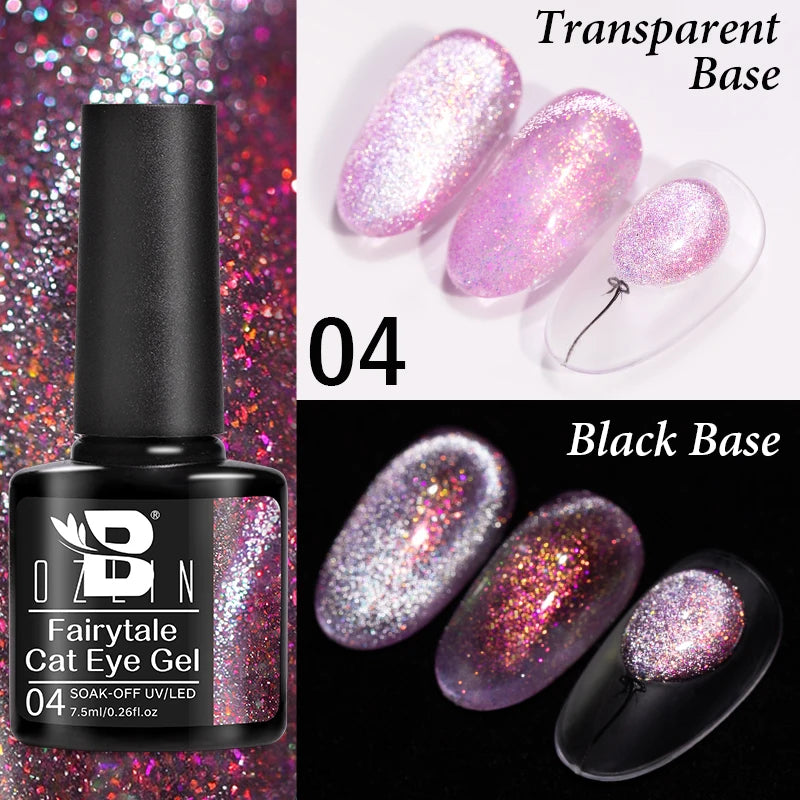 AWStorG Vernis Gel Magnétique Œil de Chat en Verre 7,5ml – Couverture Totale, Semi-Permanent, Manucure Sublime
