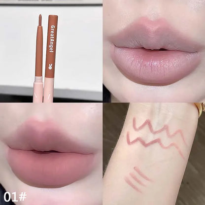 Crayon Contour Lèvres Waterproof Style Coréen – Fini Mat, Longue Tenue, Teintes Nude
