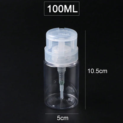 Flacon Rechargeable à Pompe Presse – Dissolvant & Outils Manucure Nail Art
