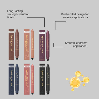 Crayon Eyeliner 2-en-1 Waterproof – Sèche Vite, Longue Tenue & Effet Smoky