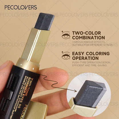 Stick Fard à Paupières Duo Shimmer Métallisé – Nacré & Mat, Maquillage Nude