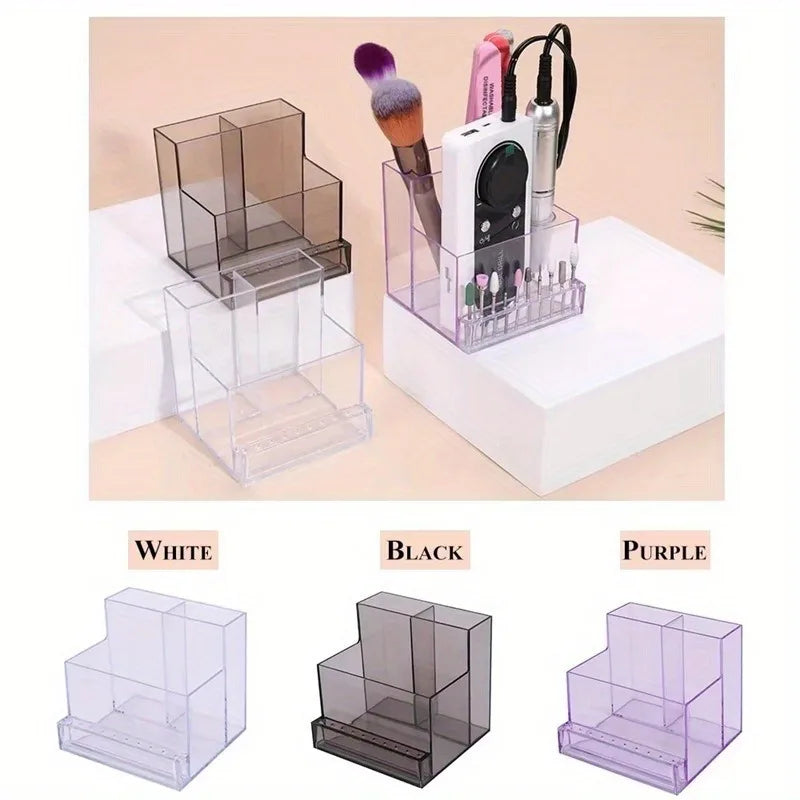 Support Présentoir pour Fraises à Ongles – Boîte Transparente Organisateur Manucure