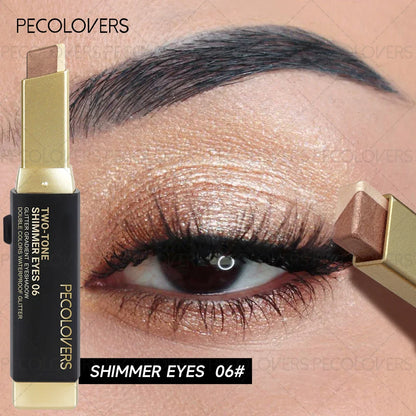 Stick Fard à Paupières Duo Shimmer Métallisé – Nacré & Mat, Maquillage Nude