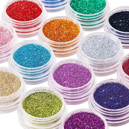 Set de 40 Poudres Pailletées pour Nail Art – Corps, Ongles & Maquillage Festival
