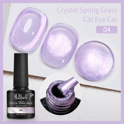 AWStorG Vernis Gel Magnétique Œil de Chat en Verre 7,5ml – Couverture Totale, Semi-Permanent, Manucure Sublime