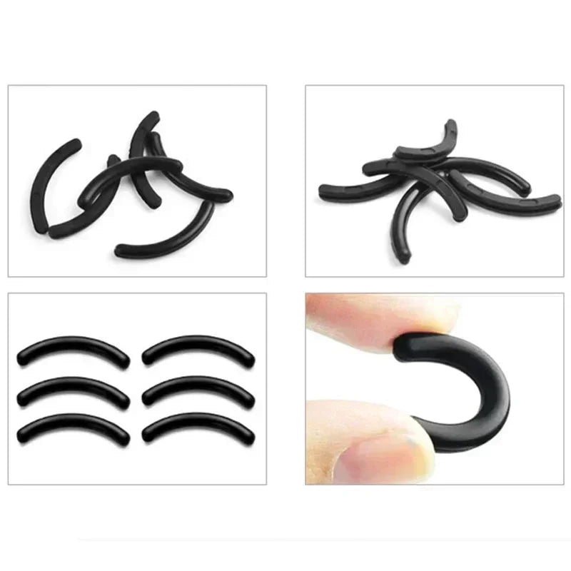 Recharges Coussinets en Caoutchouc pour Recourbe-Cils – Haute Élasticité, Lot de 4