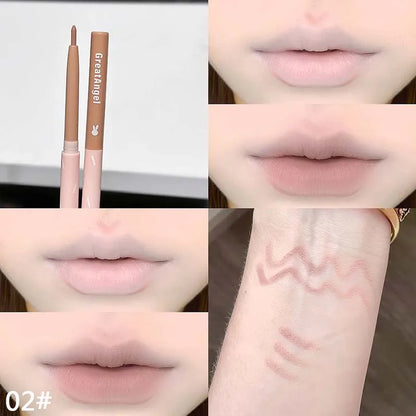Crayon Contour Lèvres Waterproof Style Coréen – Fini Mat, Longue Tenue, Teintes Nude
