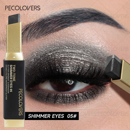 Stick Fard à Paupières Duo Shimmer Métallisé – Nacré & Mat, Maquillage Nude