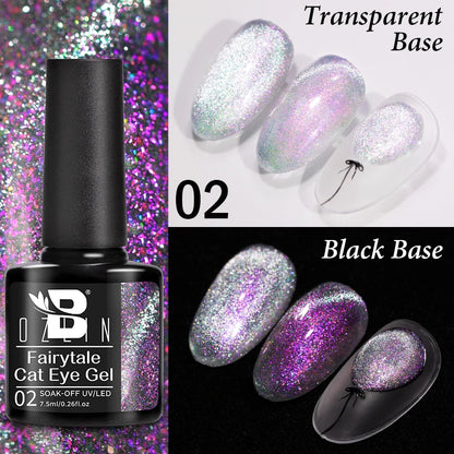 AWStorG Vernis Gel Magnétique Œil de Chat en Verre 7,5ml – Couverture Totale, Semi-Permanent, Manucure Sublime