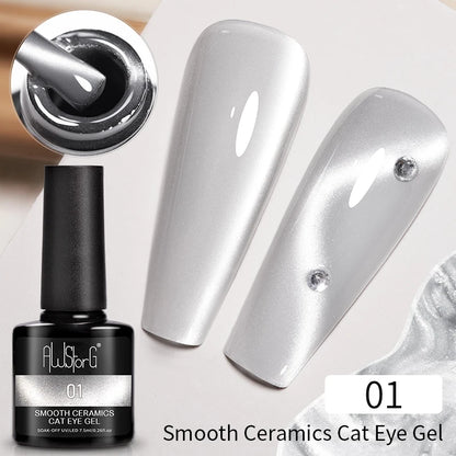 AWStorG Vernis Gel Magnétique Œil de Chat en Verre 7,5ml – Couverture Totale, Semi-Permanent, Manucure Sublime