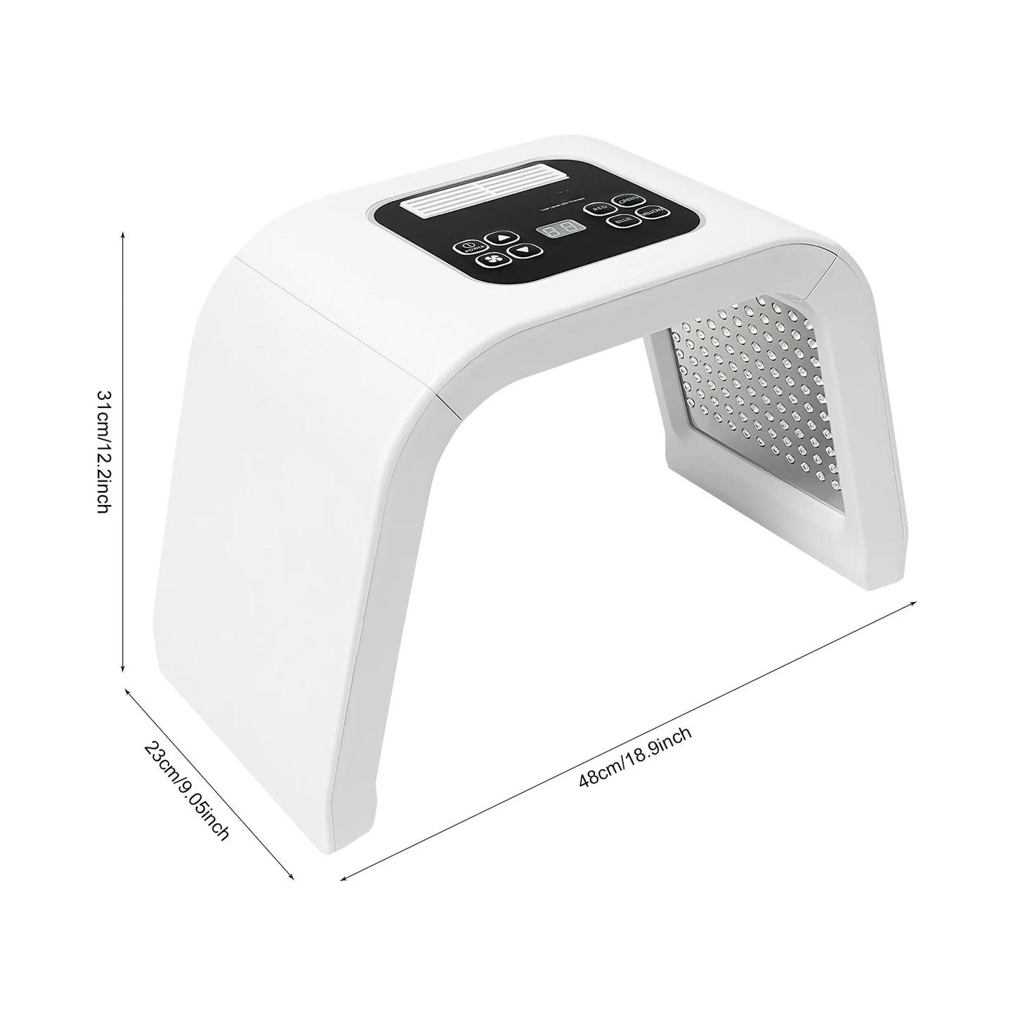 Masque LED Facial Professionnel 7 Couleurs – 287 LEDs, Thérapie Lumineuse pour Acné, Rides & Rajeunissement de la Peau, Usage Salon & Maison