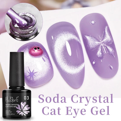 AWStorG Vernis Gel Magnétique Œil de Chat en Verre 7,5ml – Couverture Totale, Semi-Permanent, Manucure Sublime