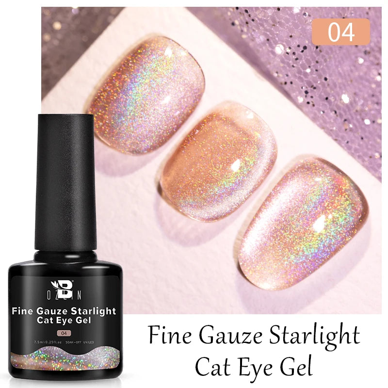 AWStorG Vernis Gel Magnétique Œil de Chat en Verre 7,5ml – Couverture Totale, Semi-Permanent, Manucure Sublime