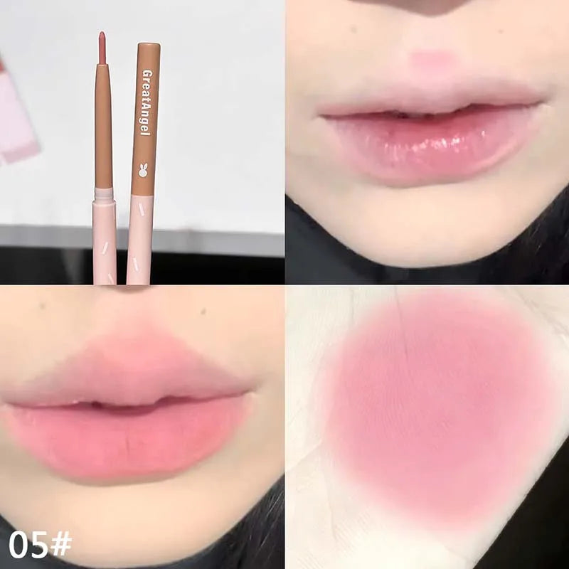 Crayon Contour Lèvres Waterproof Style Coréen – Fini Mat, Longue Tenue, Teintes Nude